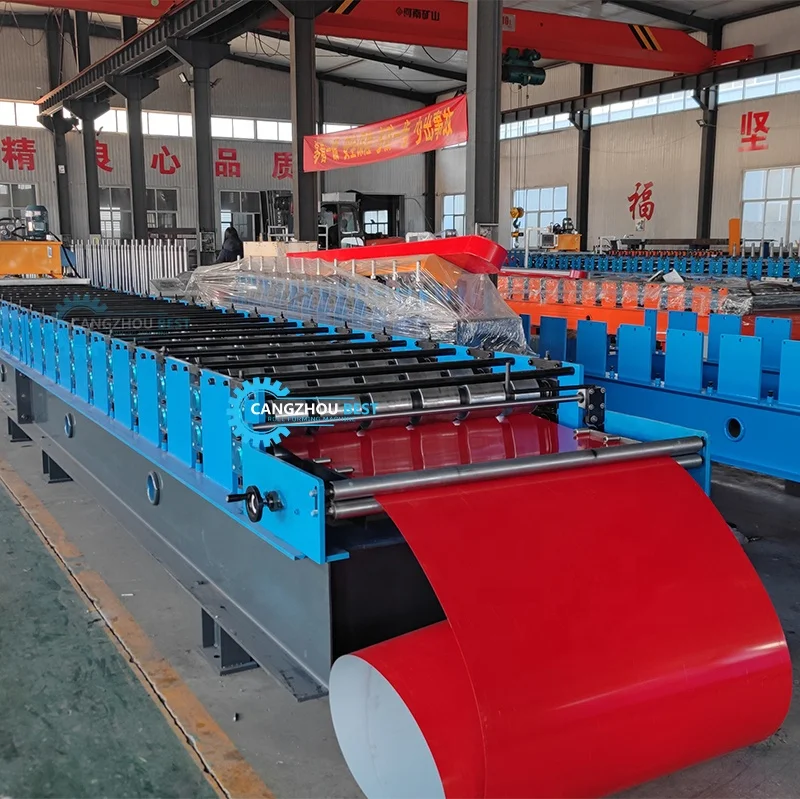 Libya Popular Full Automatic 780 IBR Trapezoidal Metal Roof Sheet Roll Forming Machine