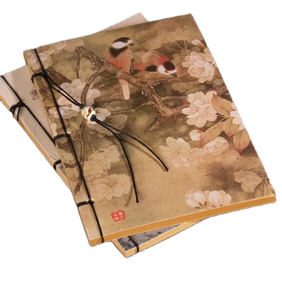 
13.5*19.5 cm Chinese painting retro oem handmade thread-bound sketch graffiti notebook antique stationery note-taking diary 