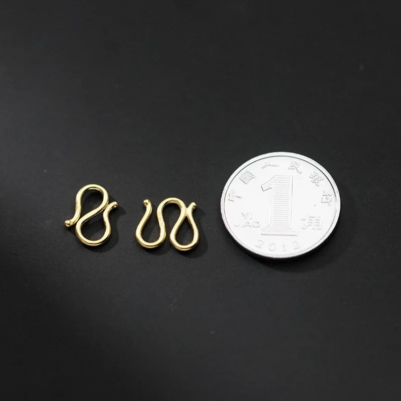 Excellent quality sterling silver S clasp wholesale diy jewellery material 925 silver bracelet necklace clasp