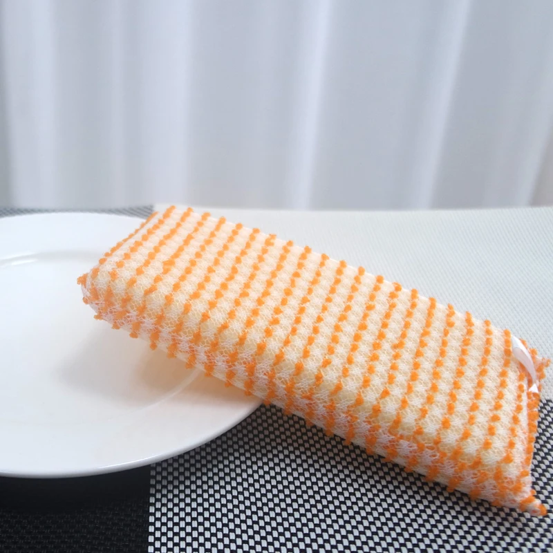 Polyester multicolor cleaning foam mesh kitchen scrub sponge