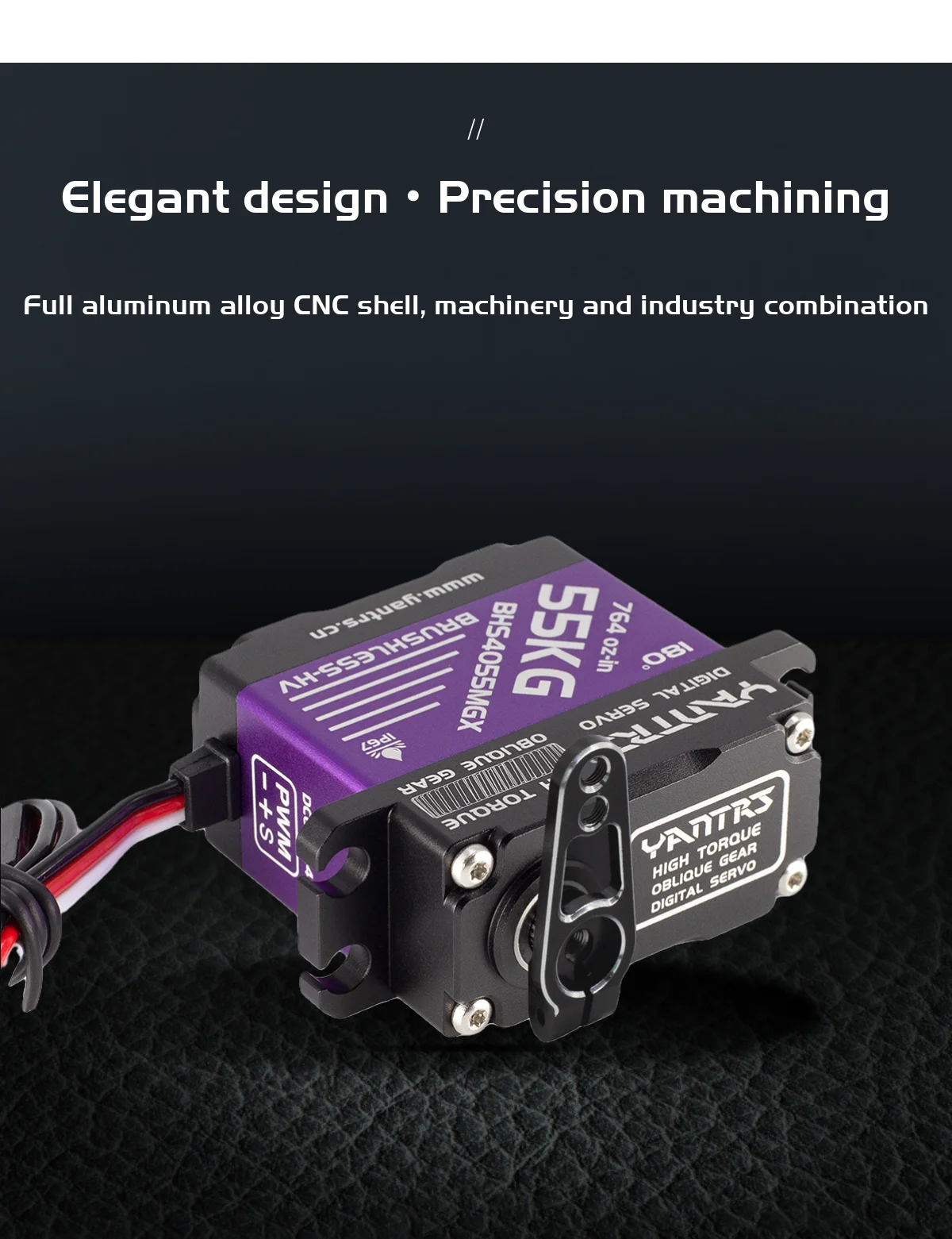 OEM ODM BHS-4055MGX 55KG Digital HV Torque Servo Metal Gear Brushless RC Servo Motor