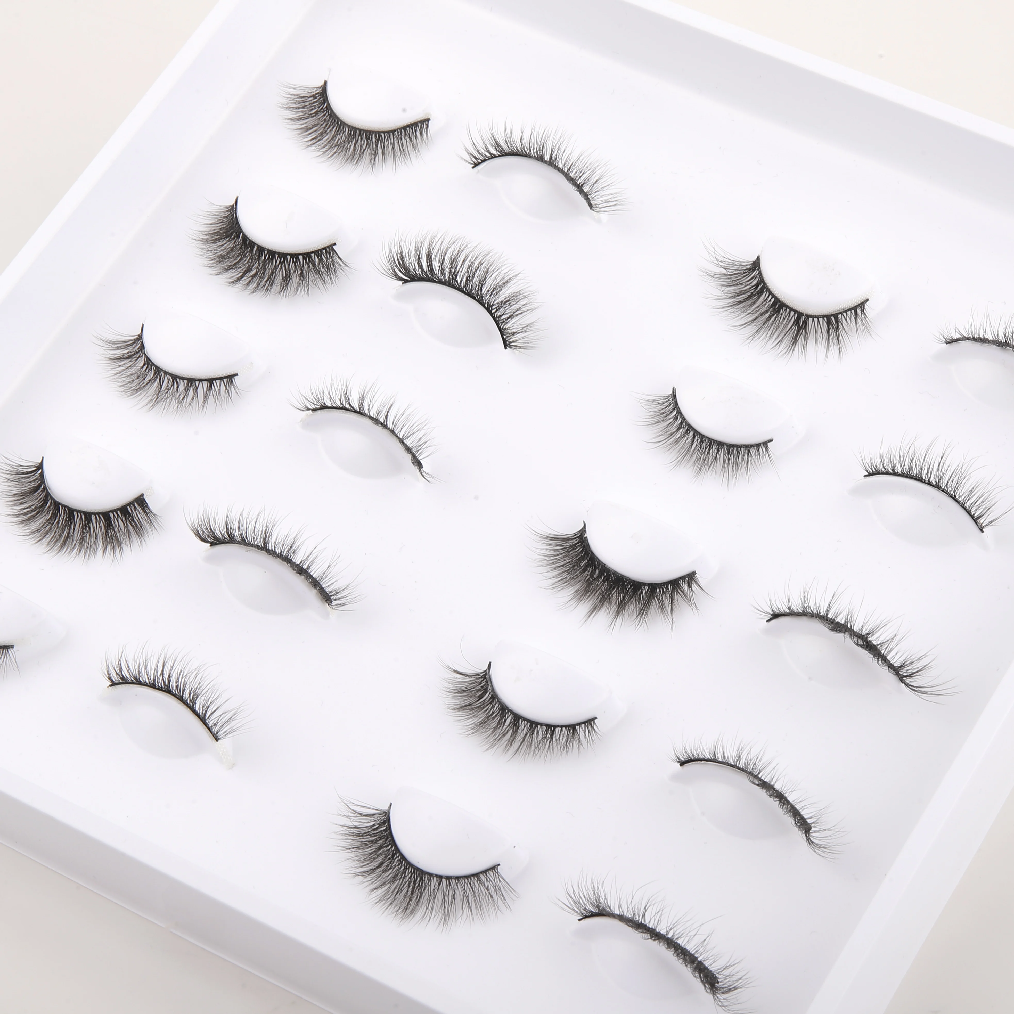 custom elastic black band 3d bulk faux mink wispy fluffy eye lash natural full strip lash vendor