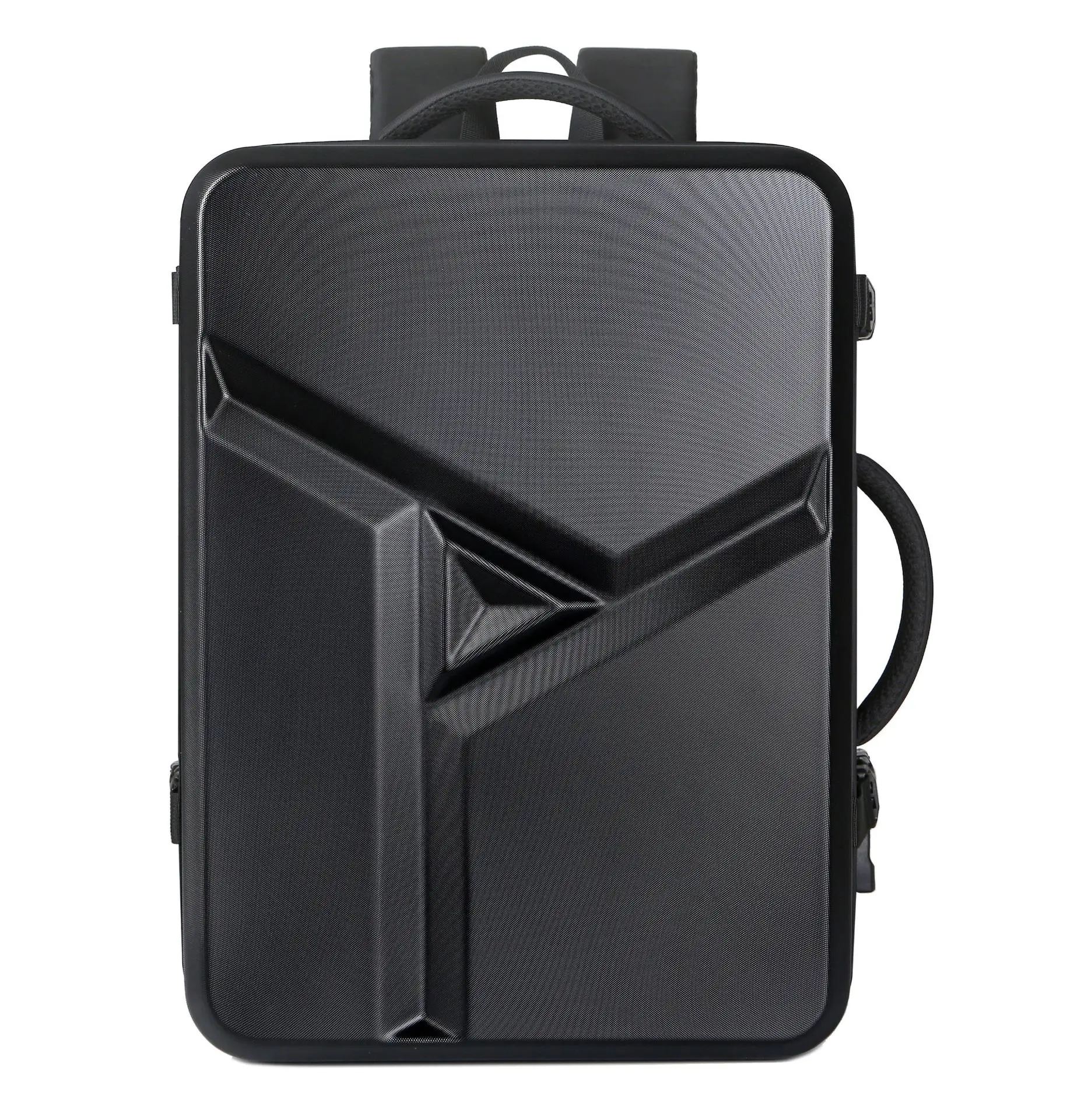 Business Anti-theft Recycled Backpack Usb Charging Waterproof 17.3 Inch Eva Expandable Hard Shell Laptop Bag Men Travel Backpack