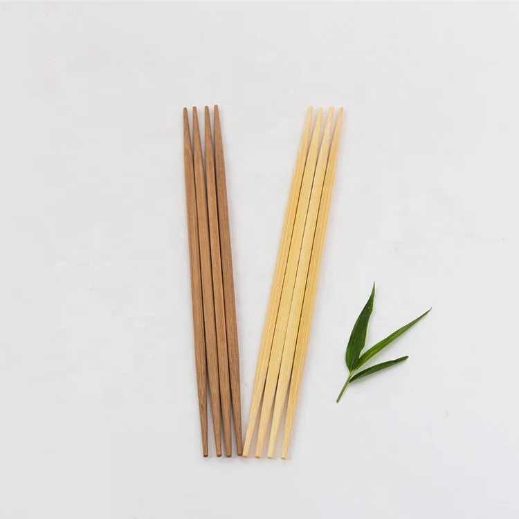 New Product Pure Bambus Good Quality OEM Custom Logo Two Point Double Used Bamboo Chopsticks Disposable