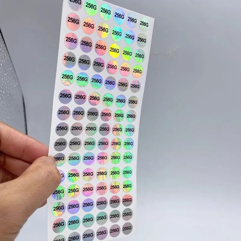 Custom adhesive 256GB 512G 1TB hard disk capacity label Mobile Capacity Identification sticker