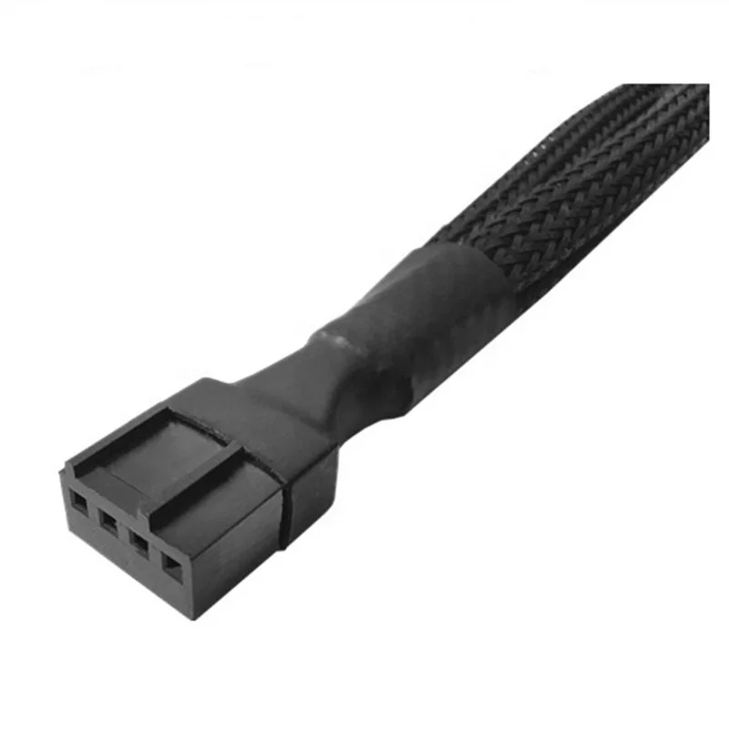 27cm PWM 4pin Fan Sleeved Extension Splitter Hub Cables Motherboard CPU 4 Pin To 3 Way 4Pin /3pin Cooler Case Fan Power Spliter
