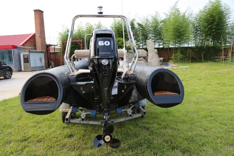 CE RIB480 Inflatable Boat Fiberglass hull Fishing Hypalon semi-rigid RIB Boat