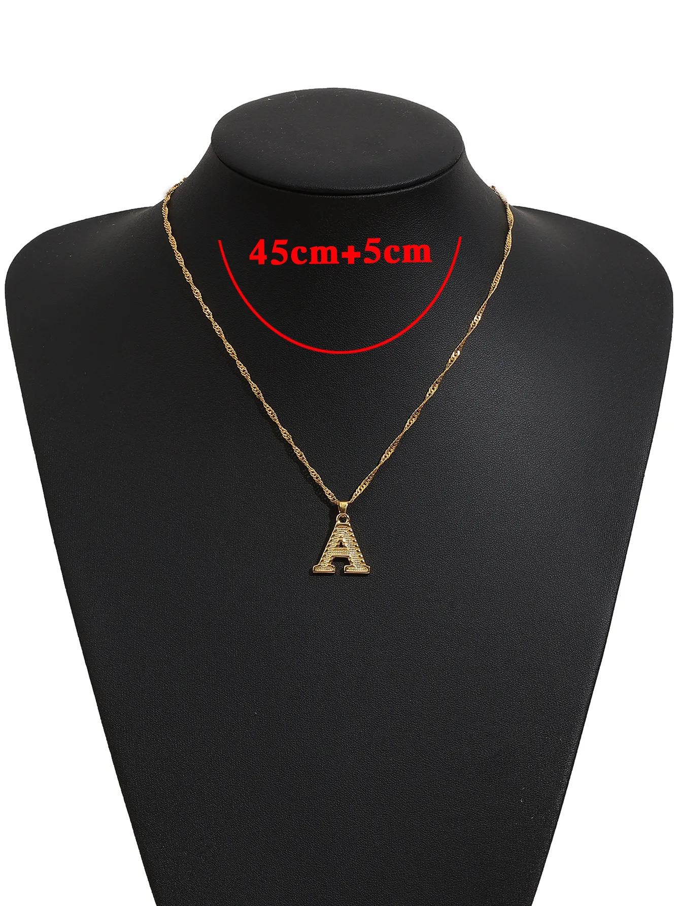 wholesale 18k gold plated 26 initial letters pendant necklace for women