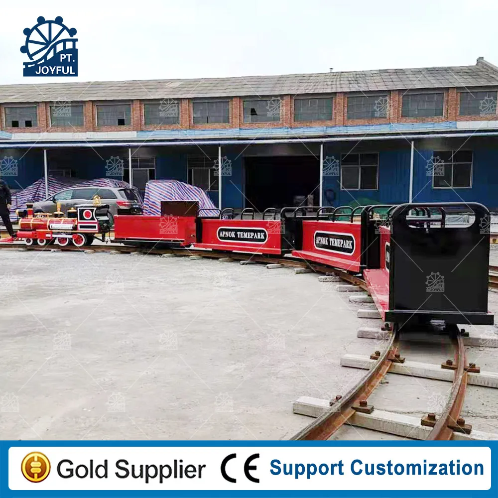 Amusement Park Ride 3KW Train Ride On Train Mini Electric Track Train For Kids