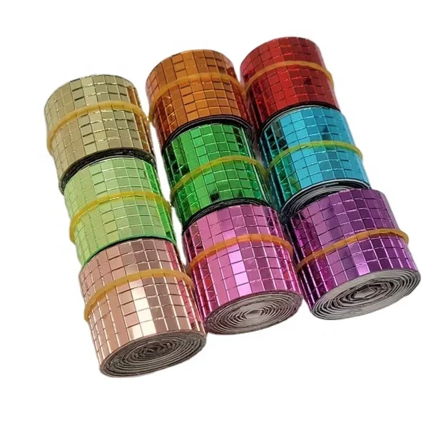 Disco ball mirror tiles peel and stick colored real glass mirror tiles self adhesive square mirror mosaic tile