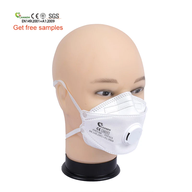 FFP3 Protective Breathing Face Shield Mask Valved Dust Pollution Ffp3 Respirator Mouth Mask With Valve