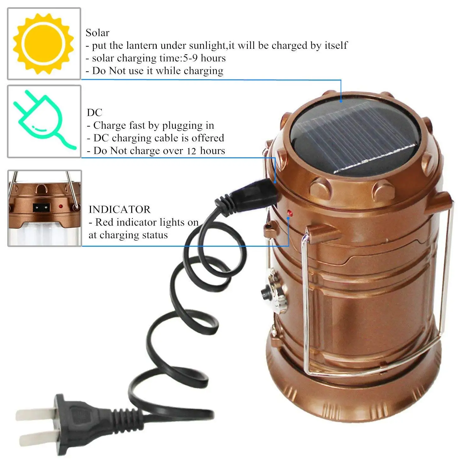 Outdoor Portable LED Rechargeable Emergency Solar Powered Pop up Camping Lantern LED Camping Lamp