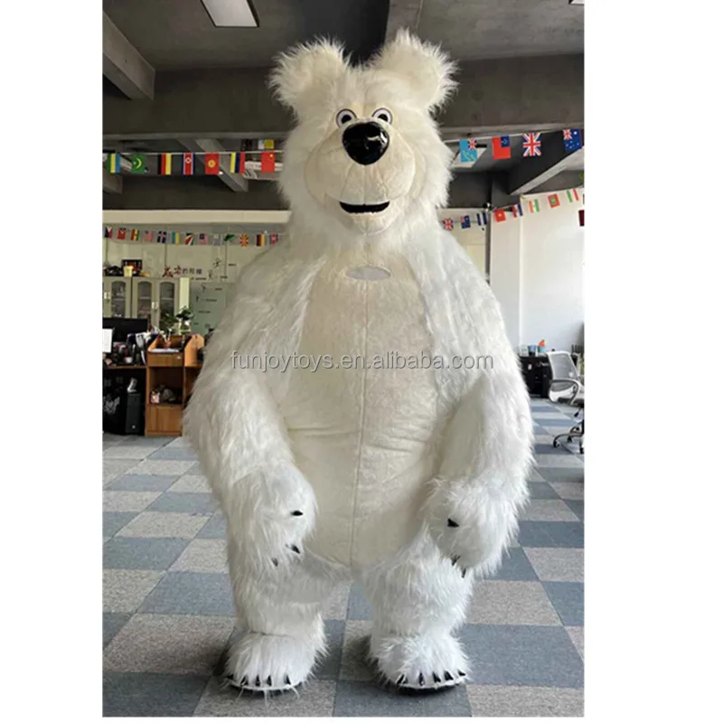 Customizable Animal Mascot Costume White Bear Movie Character Christmas Inflatable for Adults
