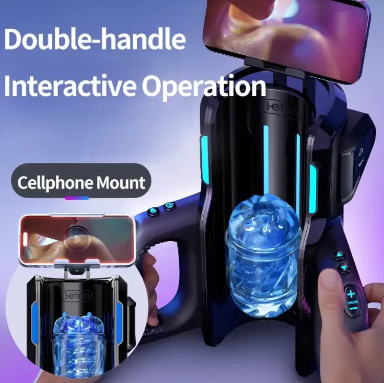 New design Double headed automatic masturbation machine 12mods vibration Adult sexual products masturbation machine for men