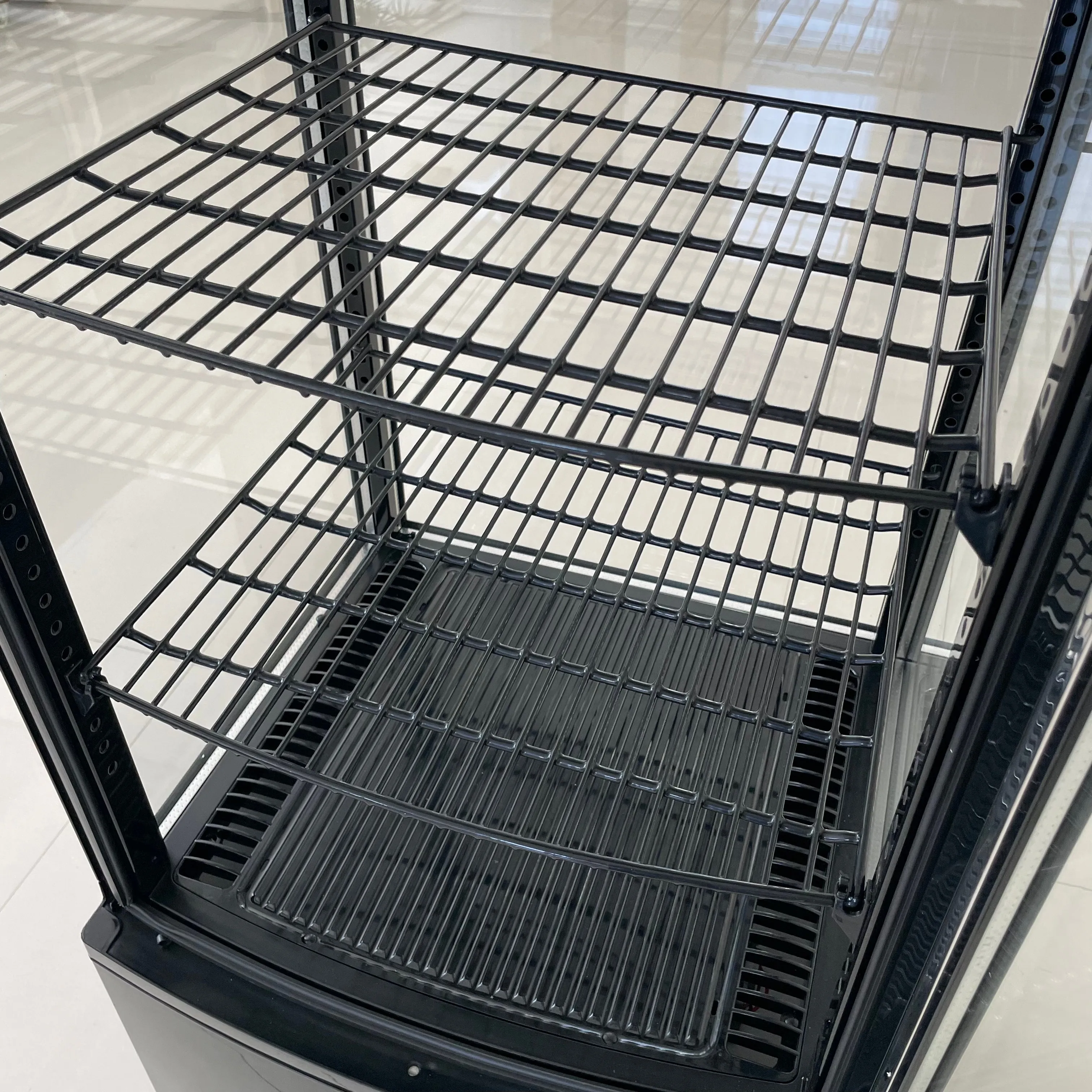 Upright 4 Sides Glass Cooler Cake Showcase Beverage Refrigerator Cold Drink Fridge Refrigerated Display Cooler