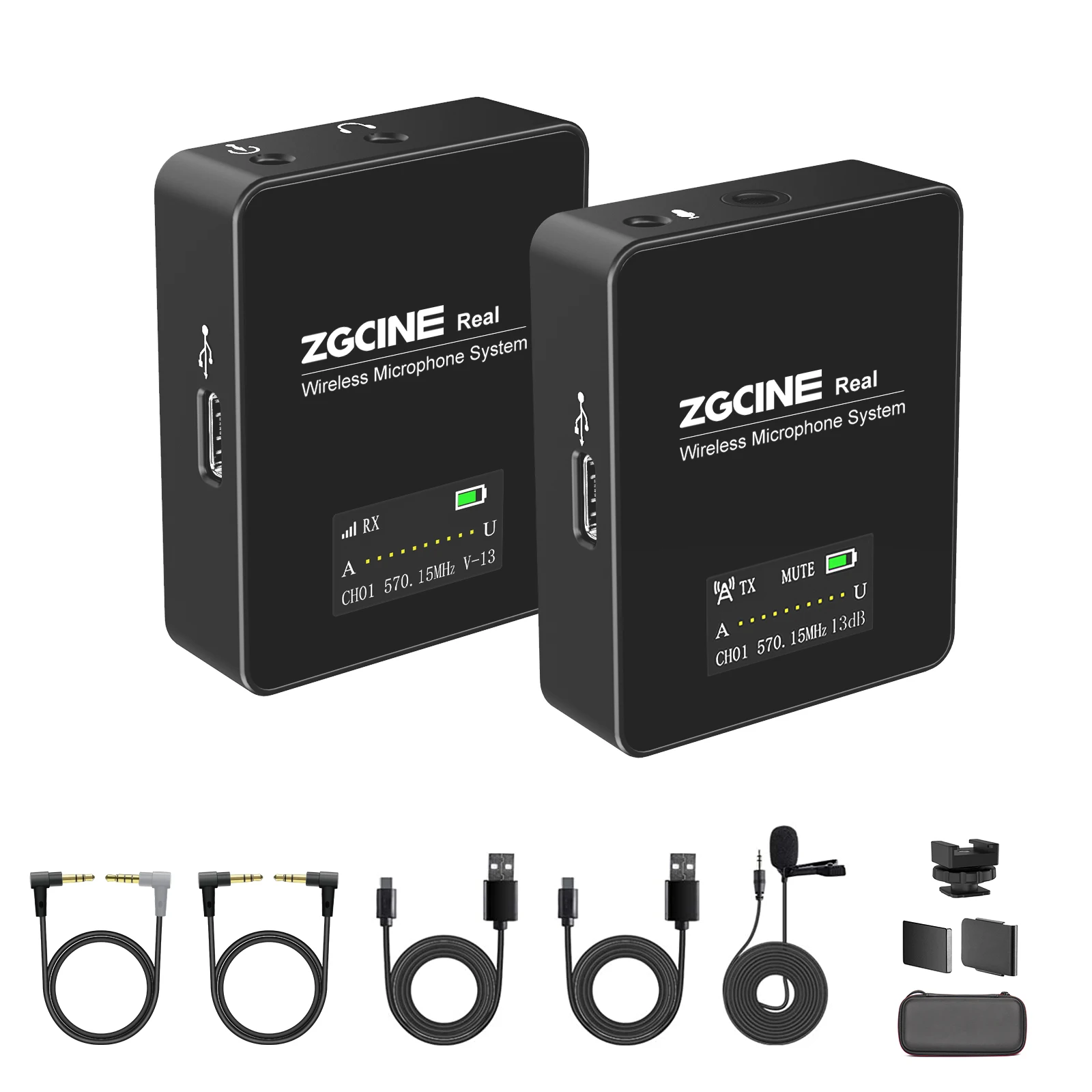  Беспроводной микрофон ZGCINE Uhf для камеры комплект видеозаписи начальный