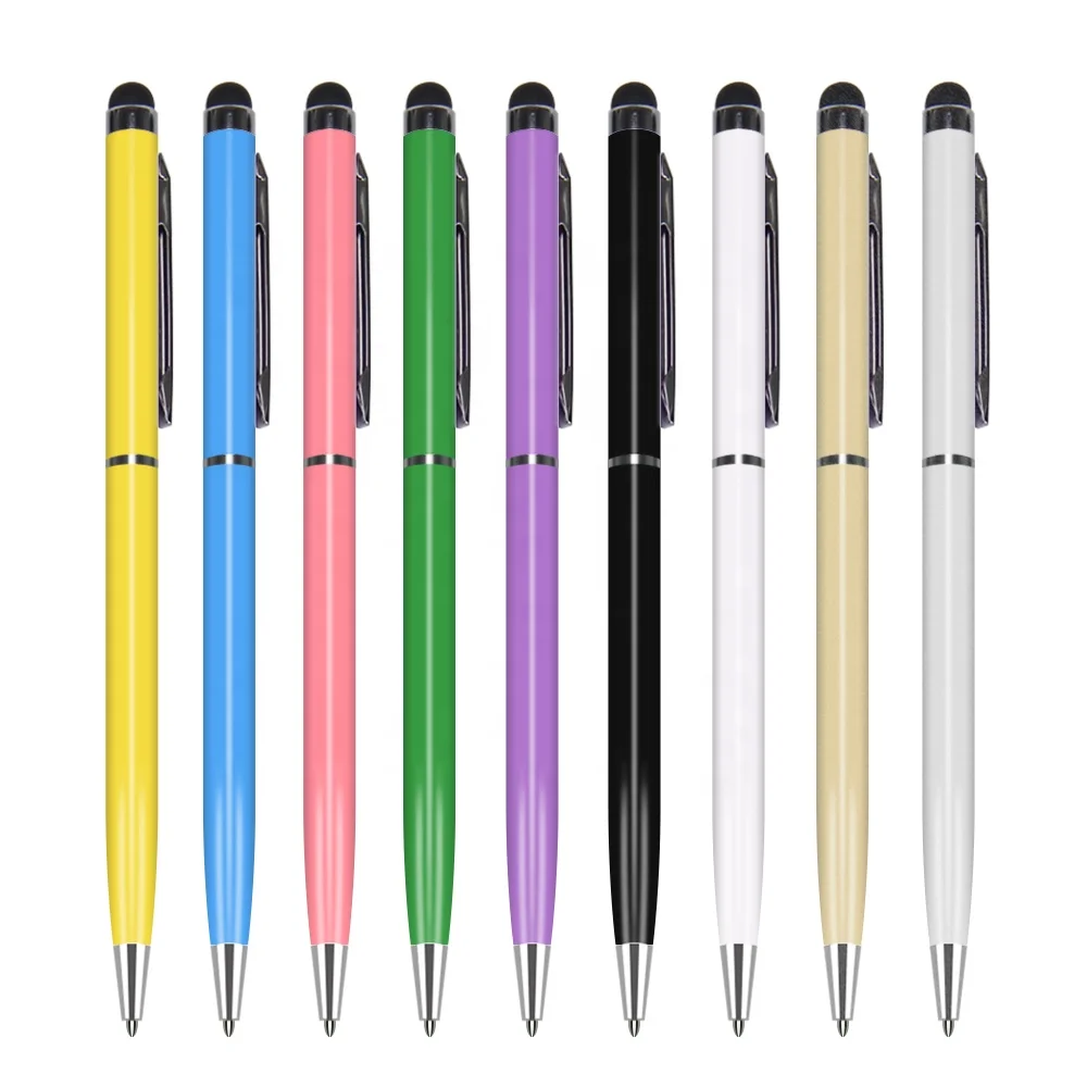 Pure Color Ballpoint Pen Touch Screen Stylus Pen Useful 2 in 1 Design Tablet Pen For Pad Phone Smart Phone