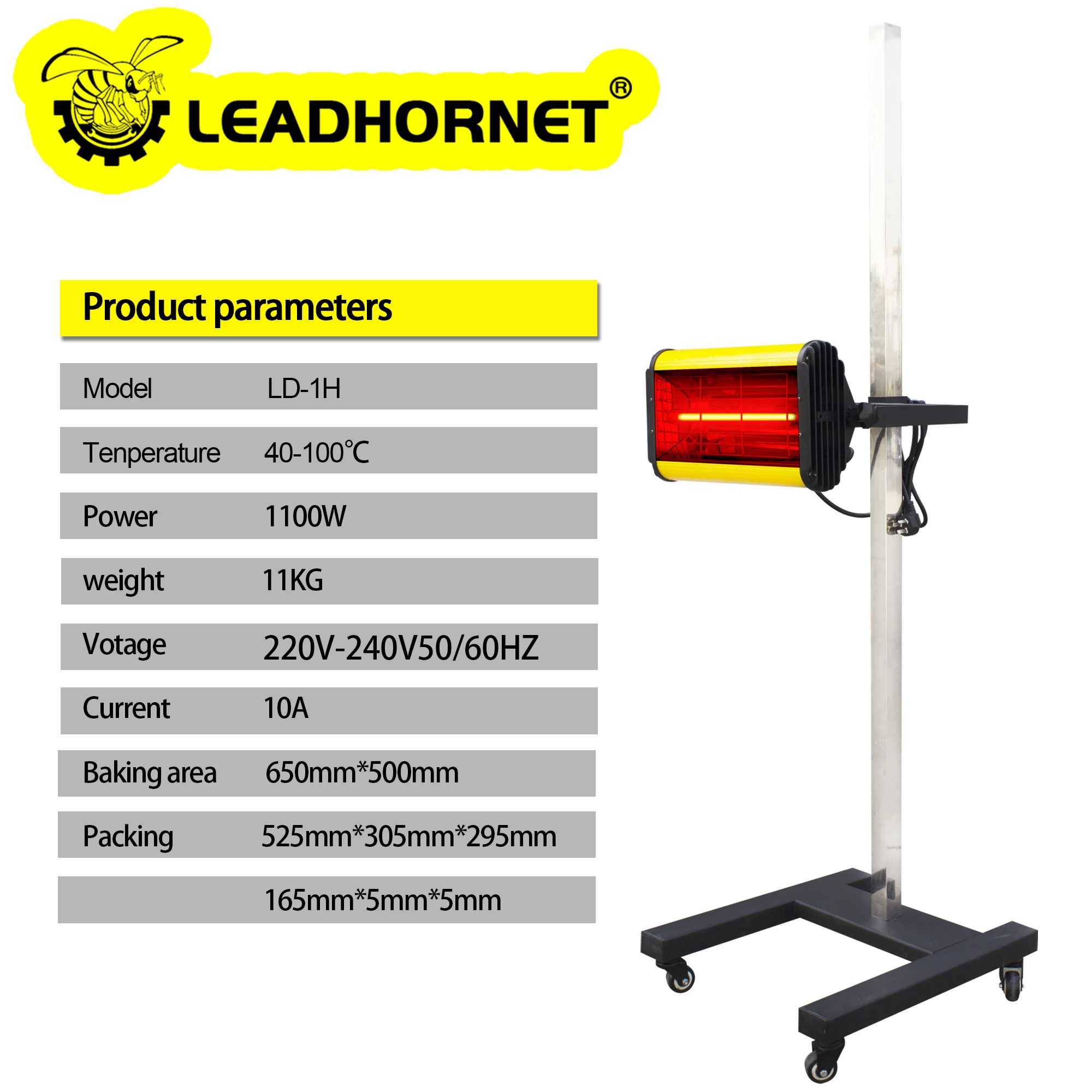 Infrared Lamp Tube Paint Curing 1100w Infrared Paint Curing Heater Lamp for Car Spray Booth