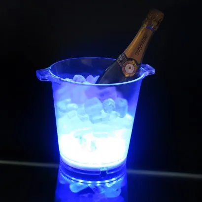 LED Drink Barware KTV Bars Wine Champagne Beer Cooler LED Glowing Ice Bucket