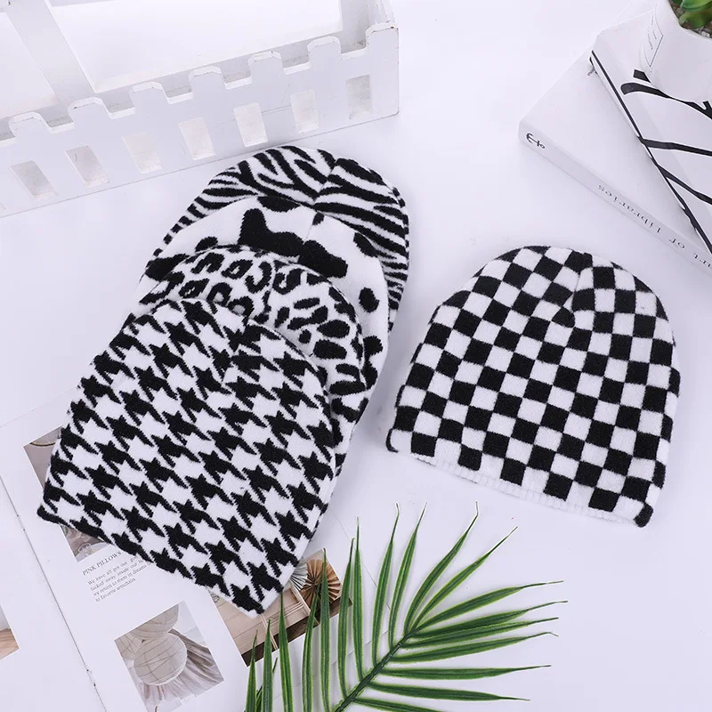 Kids children adults real big furry fluffy soft raccoon fox fur slides pompom beanie toque hat