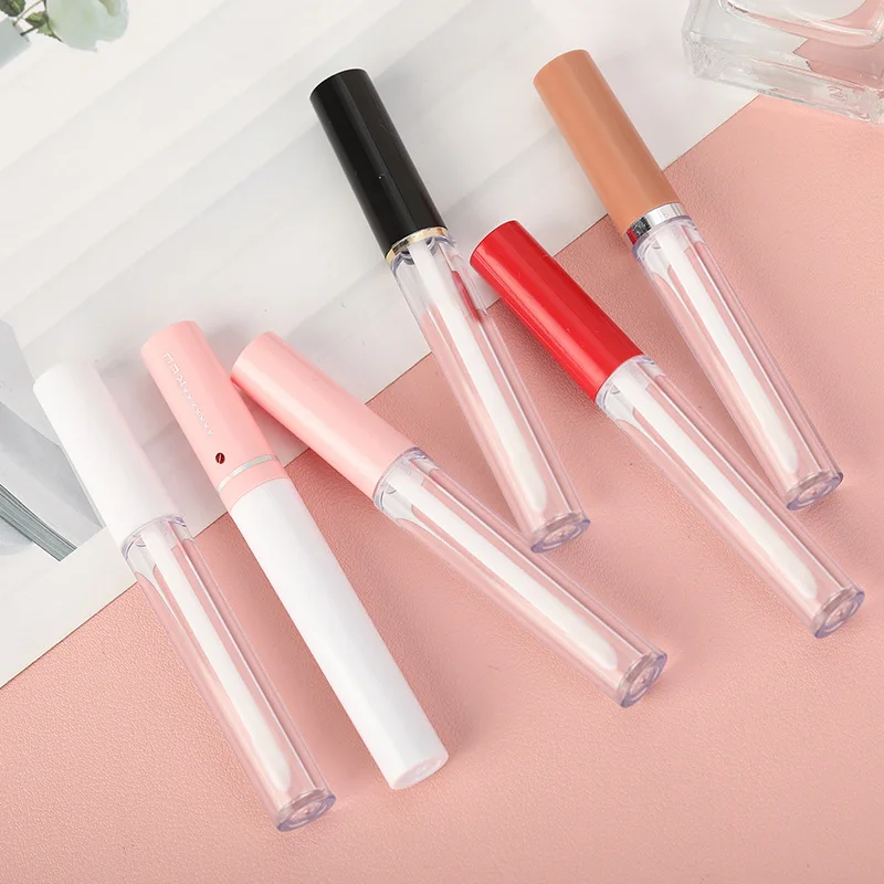 Manufacturers wholesale 3ml pink lip gloss sample tube liquid lipstick tube lipmatte bottle packaging mini lipgloss bottle