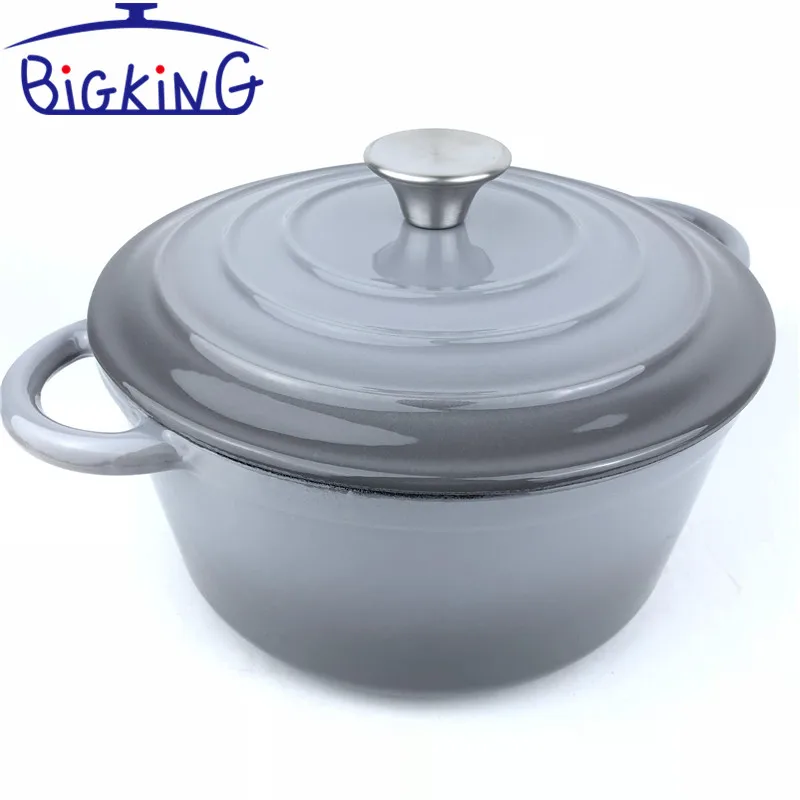 Round French Dutch Oven Enameled Cast Iron Big Casseroles Steamer Pot 2021 hot sales