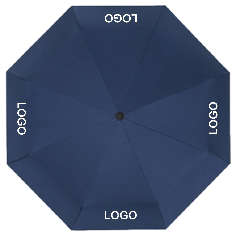 Custom Automatic Open And Close Three Folding Umbrella 3 Fold Lightweight With Logo