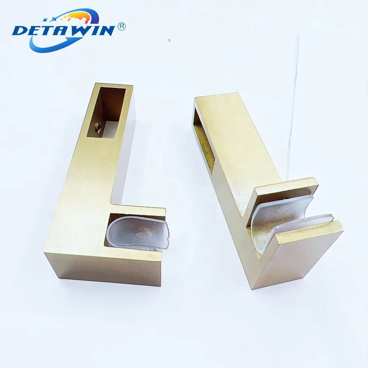 Stainless Steel Shower Room Square Tube Clamp Glass Corner Connector For Shower Enclosure