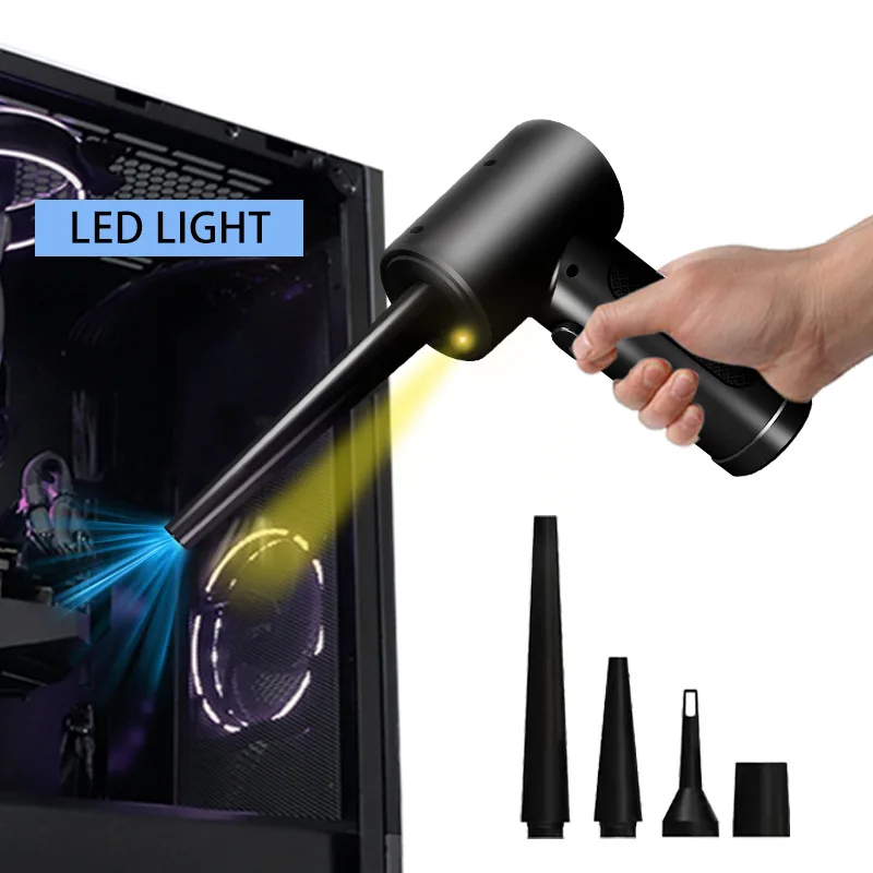 Wireless Air Duster USB Vacuum Cleaner Blower Handheld Compressed Cordless Duster Tool for PC Laptop Car Keyboard