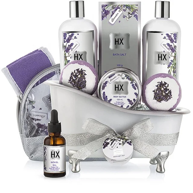 
Private Label Beautiful Pure Natural Essential Oil Moisturizing Bath Sets Bath Gift Sets Spa With Bath Bomb 
