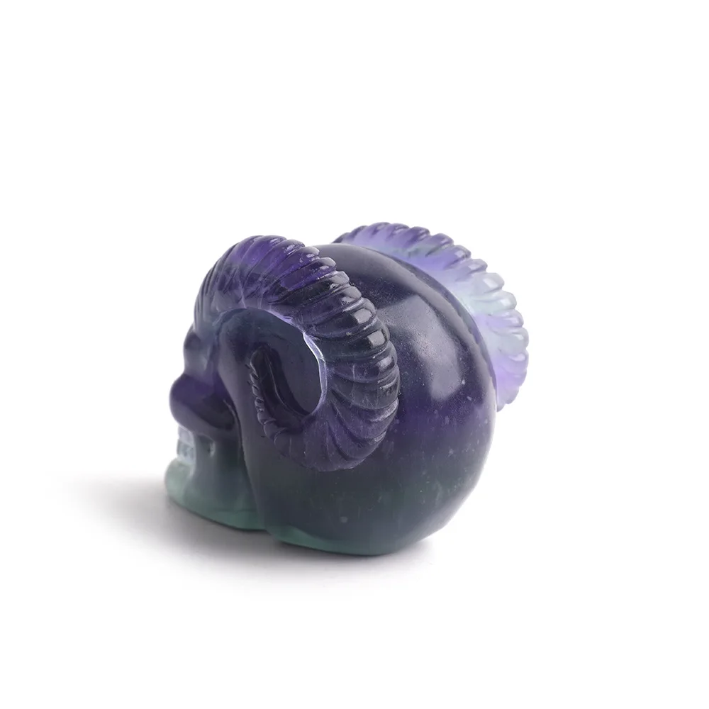 Лидер продаж натуральные лечебные кристаллические камни флюорит шофар резьба по дереву для украшения подарок