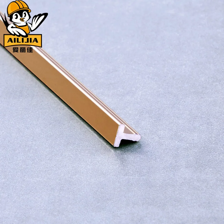 Luxury Metal Antique Decorative Gold L U T Shape Brass Tile Edge Trim