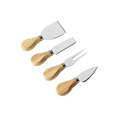 Biodegradable Bamboo Wooden Round Cheese Board Set Slide-Out Charcuterie Plate Set With Cutlery Knife Fork