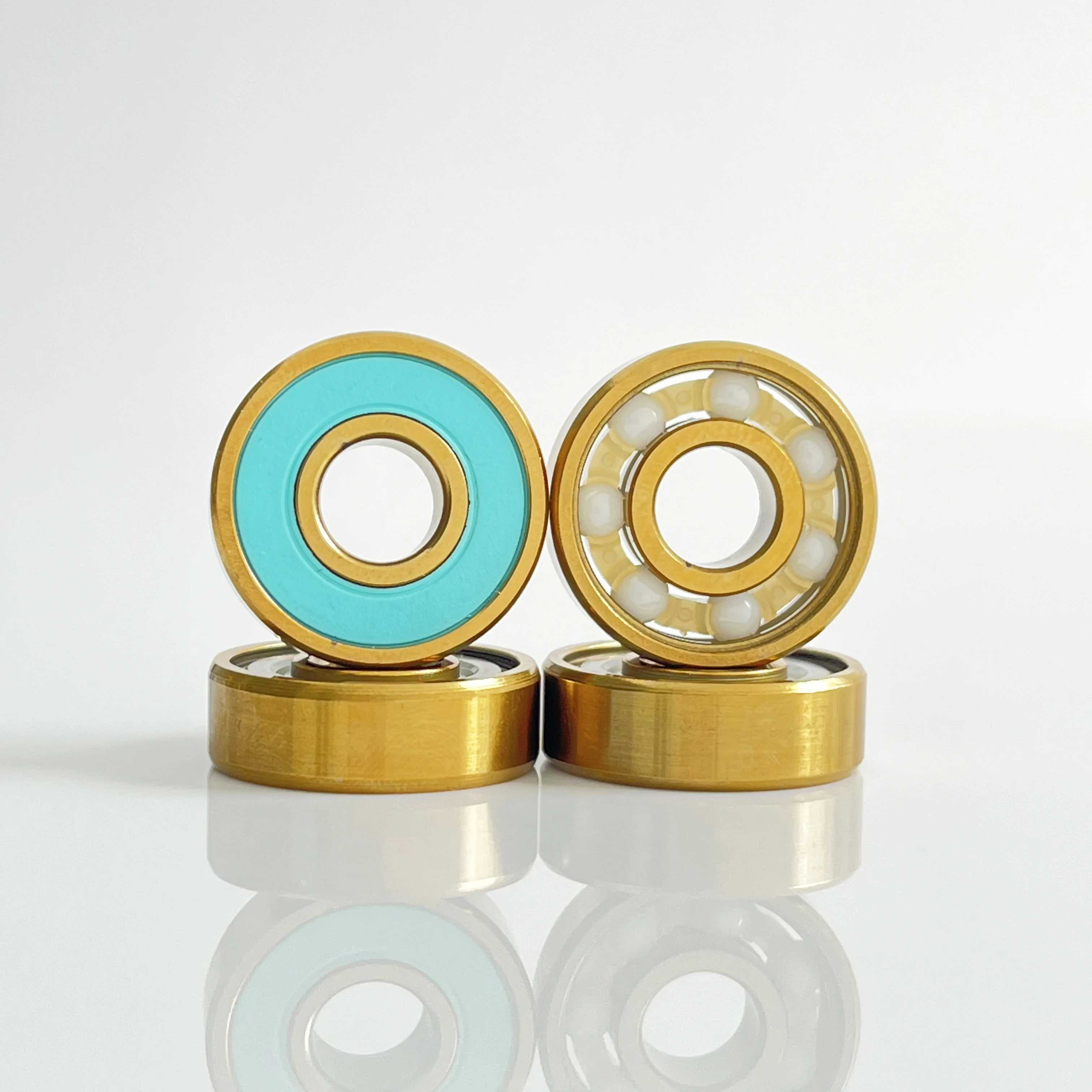 Skate Roller Bearings Gold Titanium Ceramic Ball Bearings Skateboard ABEC 9 High Speed Gold Skateboard Bearings