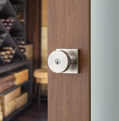 modern hot sale square rose modern black door knob with heavy zinc alloy material