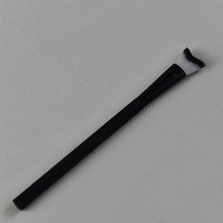 OEM Private Label Makeup Spoolie Brushes Eyelash Extension Cleaning Brush Synthetic Fiber Curved Bristles Lash Clean Swoop Brush