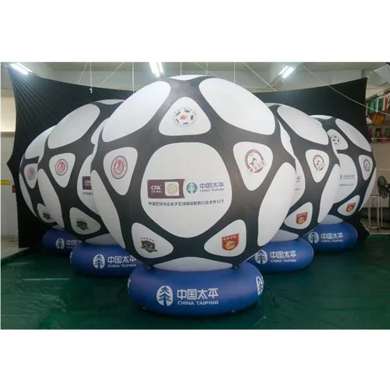 Custom Advertising Inflatable Balloon Large Inflatable Soccer Ball Inflatable Soccer Ball for Game Event Commercial Decoration