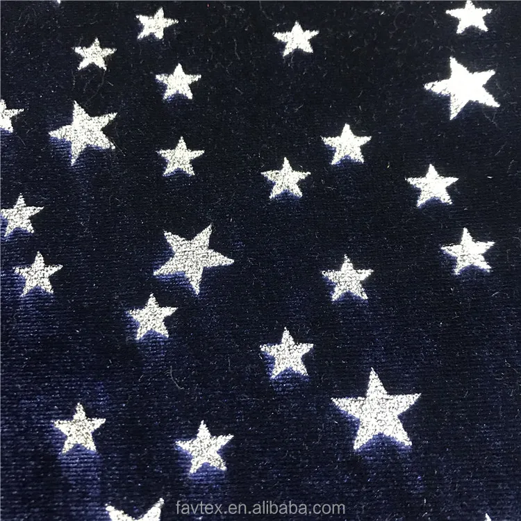 Polyester Spandex Silver Shiny Korean Velvet Fabric