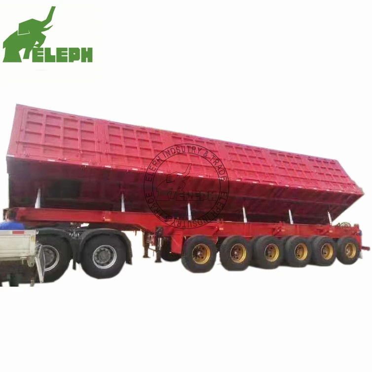 3 Axles 45 Cubic Meters Side Tipper Semi-Trailer