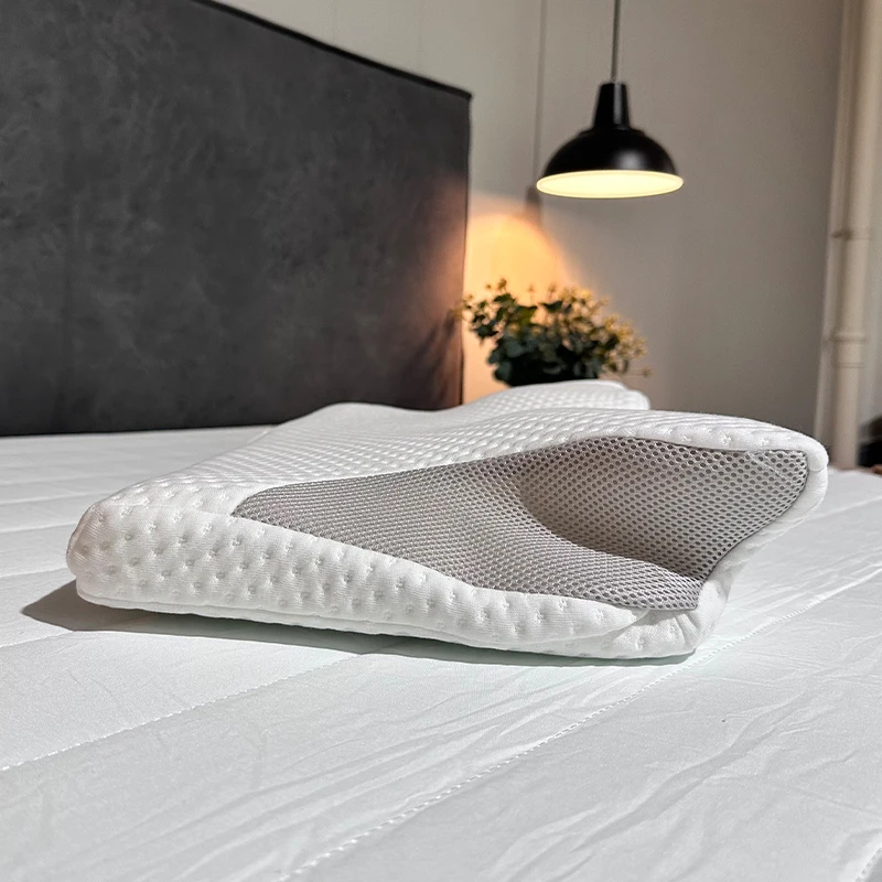 New Fashion High Quality Ergonomic Cervical Neck Body Bed Wedge Butterfly Molded PU Sponge Pillow
