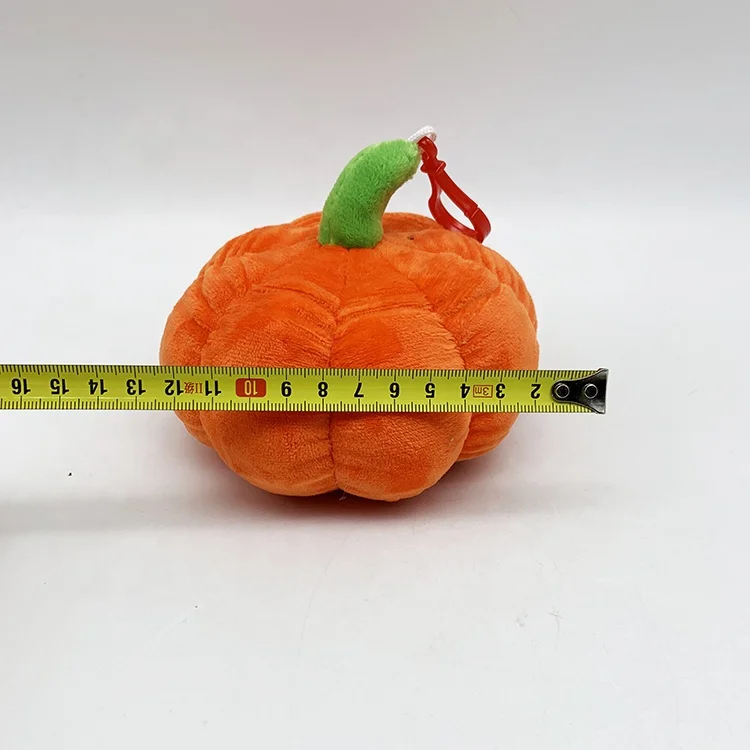 2019 Hot sale kids gift Yellow Plush material Halloween Pumpkin stuffed toy with keychain