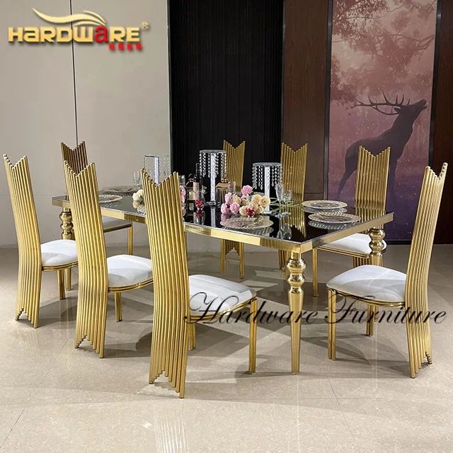 Wedding Table A Manger Luxe Metal Dinning Table Set Dining Room Furniture