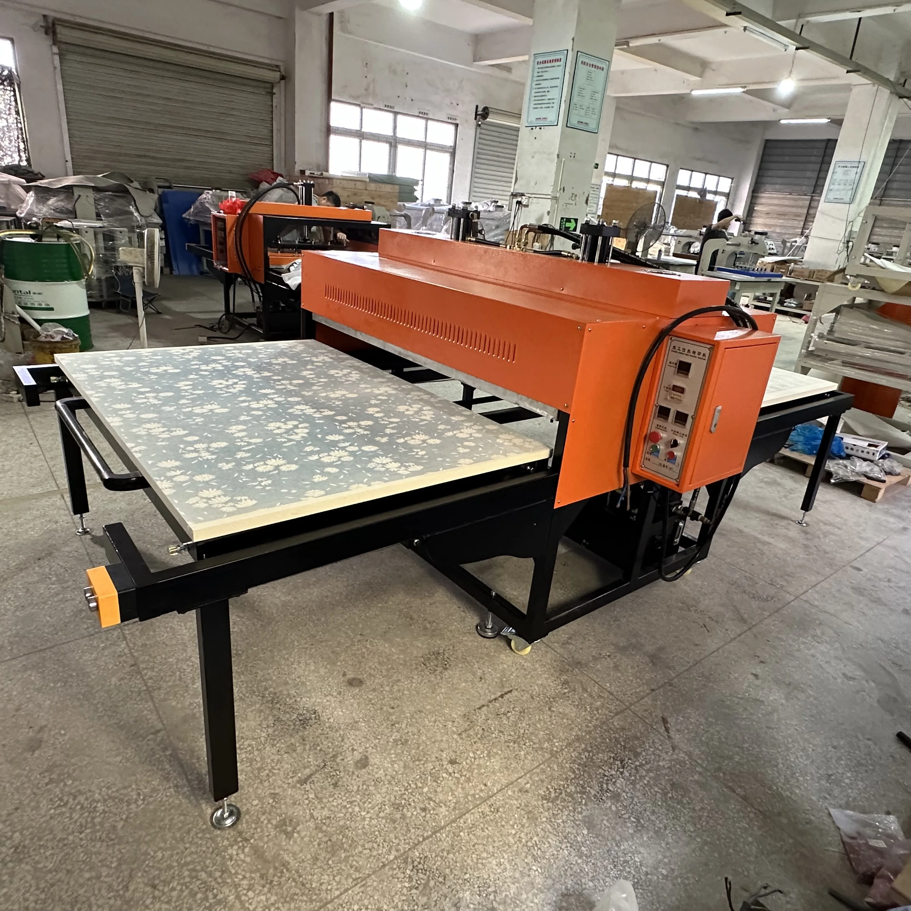 high pressure pump large format sublimation iron automatic press metal sheet printing dual heat press machine