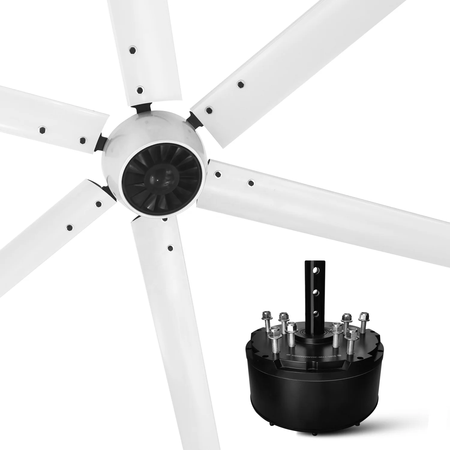 Building Material Shops 24ft Ceiling Fan PMSM Motor Used Large Ceiling Fan Direct Drive Fan Motor