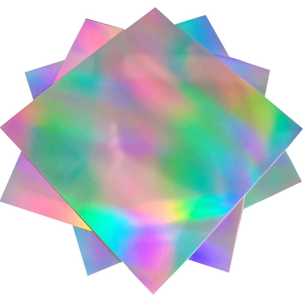 300 gsm 12*12 дюймов радужная серебряная металлическая фольга