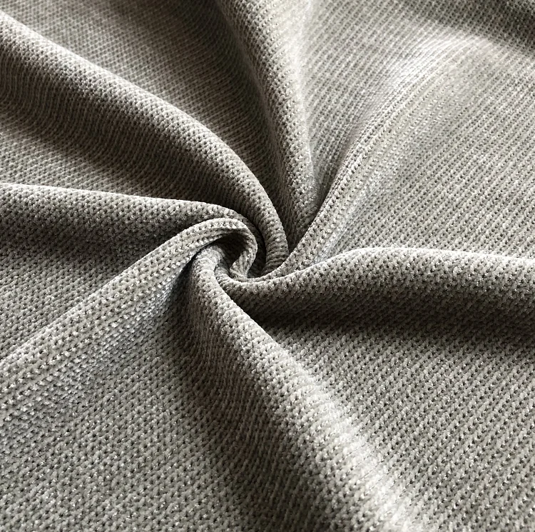  Stripe chenille knit fabric for winter women soft