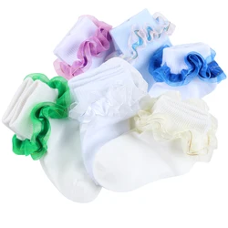 2 Layers Lace Socks Cute Princess  Girls Socks Two Ways To Wear Children Socks Wholesale