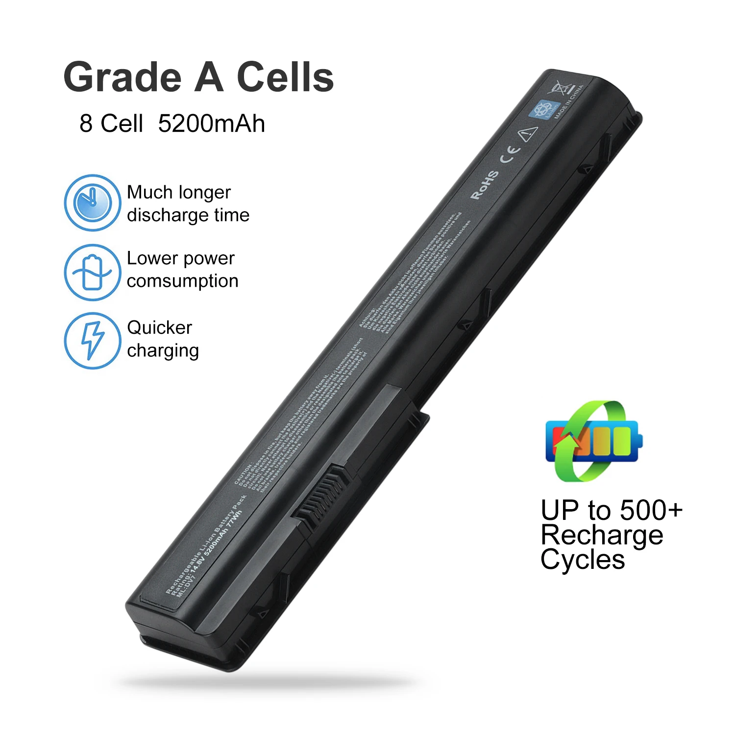 12 Cells 14.8v 7800 mAh customized laptop battery DV7 for HP Laptop