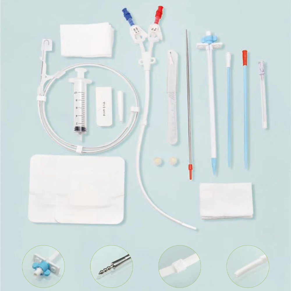Long term Hemodialysis Catheter Kit is made from premium which has excellent quality biocompatibility unique catheter design