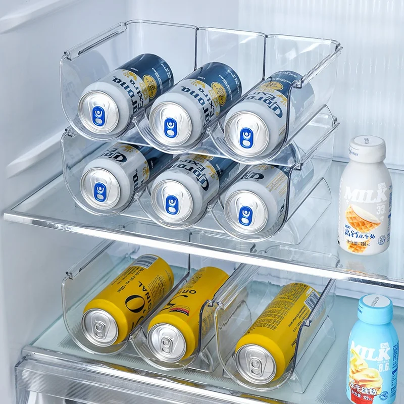Modern Stackable Clear Plastic Wine Bottle Holder Stand for Kitchen Countertops Pantry Fridge